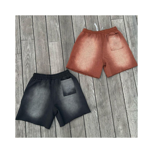 Shorts décontractés pour hommes en polyester 100% de qualité supérieure, effet délavé à l'acide - Séchage rapide et couleur personnalisable - Product Image 2