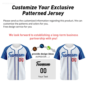 Camiseta de Béisbol Personalizable de Alta Calidad al por Mayor, Chaquetas de Béisbol con Rayas de Zebra para Pedidos de Equipo - Product Image 2