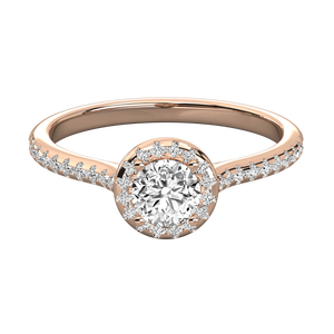Bague solitaire en or 10 carats avec diamant rond brillant pour femme - Product Image 6