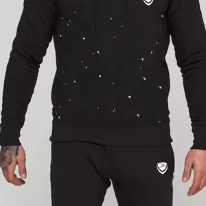 Pull d'hiver streetwear en gros, impression de logo personnalisée, tissu polaire, impression DTF, coloré, 100% coton, écologique, rapide - Product Image 5