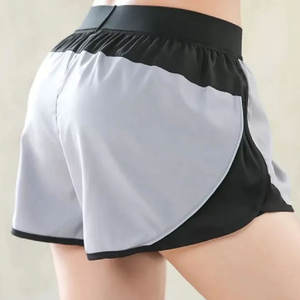 Pantalones cortos de Yoga para gimnasio atléticos transpirables de alto rendimiento para mujer, tela de lona, cintura elástica, Material de poliéster/nailon - Product Image 2