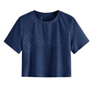 เสื้อครอปท็อปผู้หญิงผ้าฝ้ายคุณภาพพรีเมียมขายดี สีพื้น คุณภาพสูง เหมาะสำหรับฤดูร้อน ลดราคาพิเศษทางออนไลน์ - Product Image 1