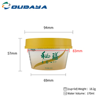Contenedores de embalaje de yogur de 170ml con impresión IML Taza de pudín de helado de plástico con tapa y cuchara