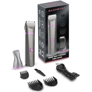 Rasoir électrique rechargeable et étanche pour la zone intime des femmes, utilisation humide ou sèche, avec lame en céramique, gris violet - Product Image 1