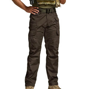 Wholesale <b>Green</b> Men's <b>Cargo</b> <b>Pants</b> Multiple <b>Cargo</b> Pockets Embroidery Cotton Fabric 100% Cotton Lightweight Casual Waist - Product Image 4