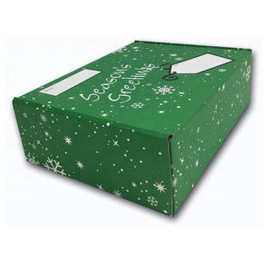 Th CB-366กล่องของขวัญดีไซน์คริสต์มาสสีเขียวกล่องของขวัญจัดส่งแบบหรูหราทันสมัย - Product Image 1