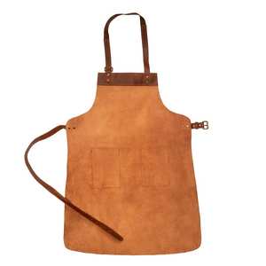 Delantal de Cuero Hecho a Mano con Bolsillos para Herramientas, Delantal de Cuero Versátil con Logotipo Personalizado Impreso para Artesanos y Manualidades - Product Image 2