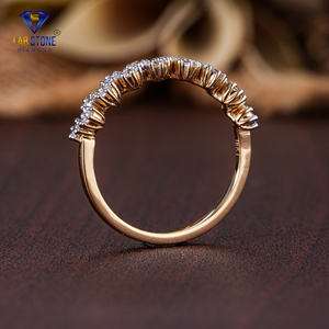 แหวนเพชรทรงกลม0.40 TDW สีเหลืองทอง18K สำหรับงานหมั้นหรืองานแต่งงาน - Product Image 5