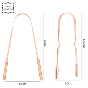 Grattoir à langue en cuivre outil de soins personnels de beauté de qualité alimentaire pour le nettoyage nettoyant de langue en cuivre réutilisable en gros - Product Image 6