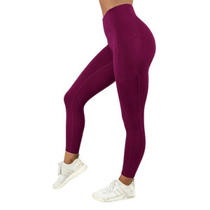 Mallas de nailon Spandex sólidas transpirables Fitness Gym Workout Running Athletic Wear Elástico Suave a la moda - Product Image 3