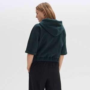 Sudadera con Capucha de Alta Calidad para Mujer, Manga Corta, Diseño Simple, Color Liso, con Cierre, Ropa Informal para Mujer - Product Image 6