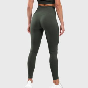 Derniers vêtements de fitness pour femmes, ensemble de yoga sans couture couleur anthracite avec soutien-gorge de sport et leggings taille moyenne - Product Image 3