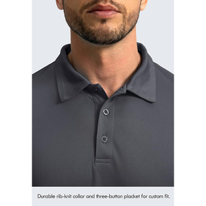 Golf à séchage rapide pour hommes pour polos Slim Fit T-shirt à col à manches courtes pour l'été Style décontracté Toile Tissu Solide - Product Image 3