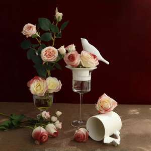 Vaso da tavolo moderno in <span class=keywords><strong>ceramica</strong></span> a forma di uccello fatto a mano eco-friendly Design animale porta fiori per la decorazione della casa - Product Image 6