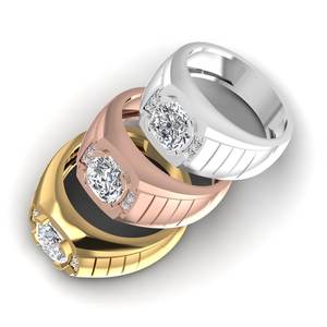 Anillos de Hip Hop de Plata de Ley 925 con corte redondo de diamante cultivado Leb más populares para hombres con claridad VVS mejorada - Product Image 3