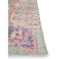 Tapis en laine noué à la main vintage grande surface, motif médaillon rouge-orange, doux, 7x11 pi, pour salon et couloir - Pae-2867