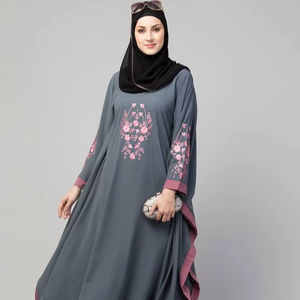Nouvelle vente en gros d'abayas unies, couleur unie, vêtements islamiques modestes simples, abayas musulmanes pour femmes, abayas de Dubaï - Product Image 1