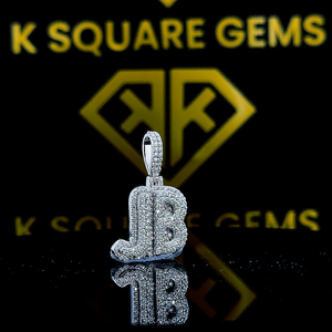 Custom 925 Silver Moissanite Diamond Pendant Iced Letter M with VVS Baguette <b>Initial</b> Hip Hop Fine Jewelry with Link <b>Chain</b> Charms - Product Image 3