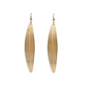 CUCOCUCA YXQ E211 Orecchini a forma di foglia in acciaio inossidabile placcato oro, adatti per la primavera e l'estate, design ispirato alla natura, atmosfera festiva - Product Image 1