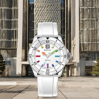 Montre intelligente compacte AURORA en acier inoxydable unisexe, cadran à quartz, verre saphir, aiguilles, design élégant et luxueux, usage quotidien, 42 mm