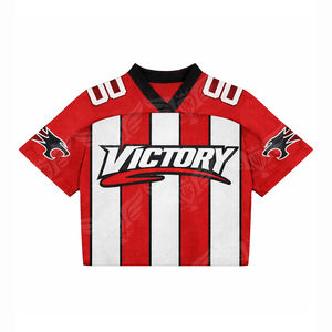 Camiseta de malla personalizada con estampado digital 2026 para hombre, talla grande, estilo jersey de fútbol, cuello en V, manga corta, informal, para verano - Product Image 2