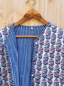 เสื้อแจ็กเก็ตผ้าคอตตอนลายดอกไม้สำหรับผู้หญิงใส่ได้ทุกฤดูเป็นมิตรต่อสิ่งแวดล้อมแบบกลับด้านได้สไตล์อินเดียระบายอากาศได้ดี - Product Image 6