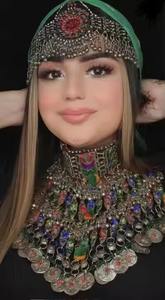 ชุดเครื่องประดับสไตล์อัฟกานิสถานขายดีชุดเครื่องประดับสำหรับงานปาร์ตี้ราคาดีที่สุดน้ำหนักเบาสำหรับงานหนักชุดเครื่องประดับสไตล์อัฟกานิสถานราคาถูก - Product Image 5