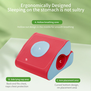 Almohada para siestas personalizada al por mayor, almohada boca abajo para oficina, espuma de silicona 6D de rebote lento, sin látex - Product Image 4