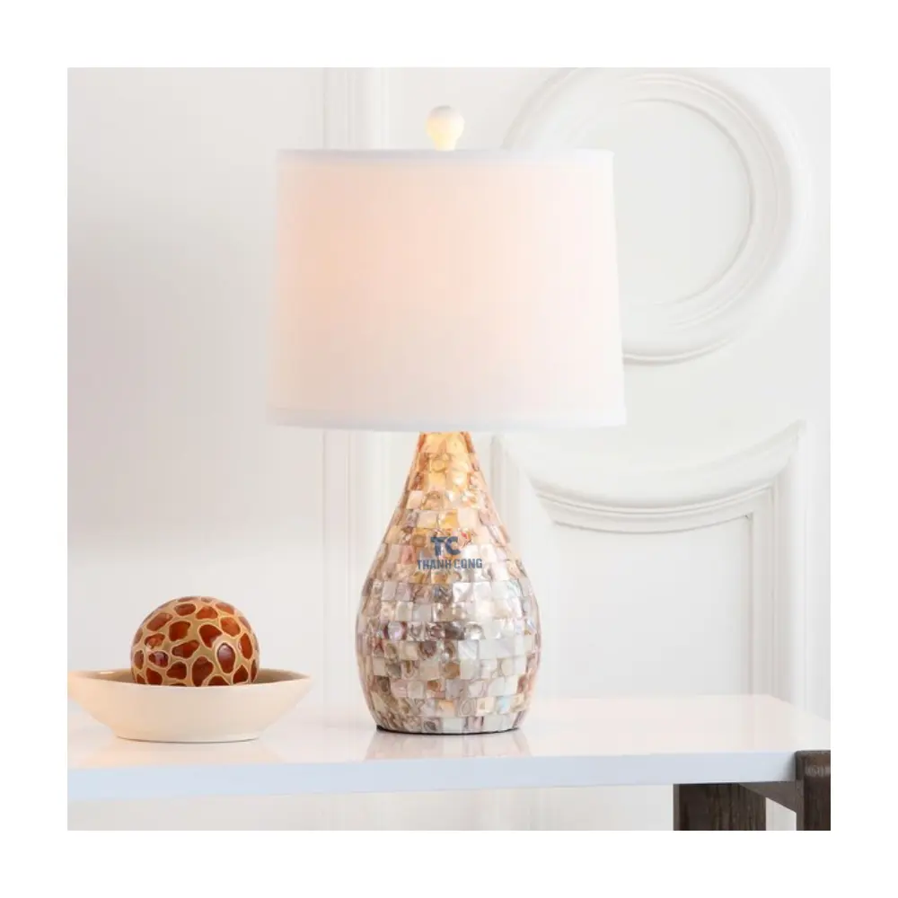 Latest Design Mother Of Pearl Inlay Table Lamp for indoor lightning or table Bed Side lamps by United Trade World