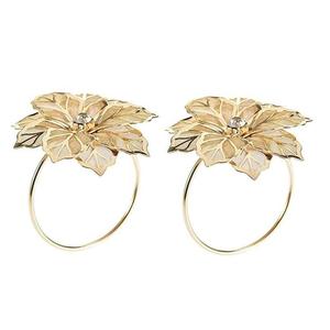 Anillos de servilleta de metal dorado y marfil de lujo, anillos de servilleta tallados en dorado y marfil para bodas y ocasiones especiales - Product Image 5