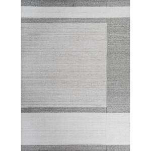 Tapis rayé gris et noir en polyester tissé à la main, tapis classique en jute à tissage plat pour la maison, le salon et le couloir - HPL-40 - Product Image 1