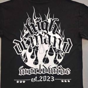 เสื้อยืดผ้าฝ้ายคุณภาพสูง250กรัมสำหรับผู้ชายเสื้อยืดพิมพ์ลายขนาดใหญ่น้ำหนักมากเปล่าสำหรับผู้ชายเสื้อยืดผ้าฝ้าย100% ซักกรด - Product Image 3