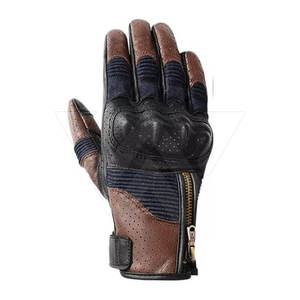 Gants de course d'hiver personnalisés OEM pour motards, en cuir véritable respirant, à doigts complets, avec fermeture à lacets, unisexe - Product Image 2