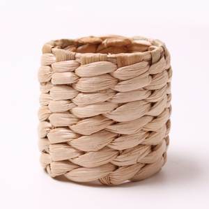 แหวนผักตบชวาทำด้วยมือธรรมชาติสำหรับผู้ถือผ้าเช็ดปากเป็นมิตรกับสิ่งแวดล้อมตารางตกแต่งแหวนและอุปกรณ์เสริม - Product Image 2