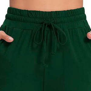 กางเกงวอร์มขาบานทรงตรงสีพื้นพร้อมเชือกผูกเอว รุ่นหนาพิเศษ ปี 2026 รับทำโลโก้ตามสั่ง (OEM) สำหรับฤดูหนาว - Product Image 5