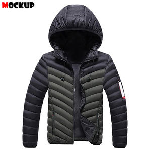 Chaqueta acolchada cálida de invierno para hombre con cuello levantado y capucha High Street Style en varios colores - Product Image 4