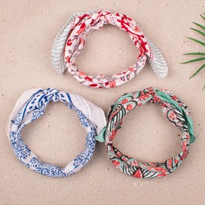 Juego de 3 Pañuelos de Algodón Unisex, Estampados a Mano, Estilo Boho, Ecológicos, para el Verano - Product Image 5