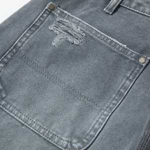 Shorts en jean décontractés pour homme, coupe slim, séchage rapide, couleur unie, 100% coton, dernières ventes 2025 - Product Image 5