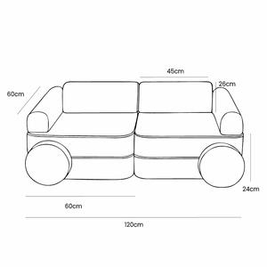 Juego de sofá moderno y cómodo para niños, sofá de juego modular de 8 piezas, colchones de doble pliegue, muebles de sala de juegos para niños pequeños Plus - Product Image 6