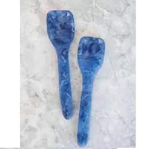 New Arrival Handmade Classic Resin Swirl Salad Server Spoon Disposable Flatware Salad <b>Set</b> Dishwasher Safe for Parties - Product Image 4