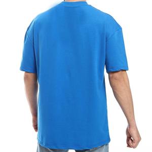 T-shirt imprimé ample pour homme en tissu tissé 100 % coton épais 180 g/m², style urbain anti-UV 2026 - Product Image 6