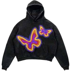 Nouveauté : sweat-shirt à capuche pour homme, saison hivernale, personnalisé, couleur unie, coupe ample, polyester 100% coton, prix de gros - Product Image 3