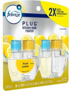 Febreze Plug In Air Freshener, Odor-Fighting Scented <b>Oil</b> Refill, Kitchen Odor Fighter, 2 Refills - Product Image 2
