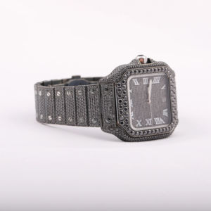 Handmade Premium Hip Hop VVS Moissanite Luxury Custom High Quality Diamond Square Glass <b>Watch</b> 25mm Full Diamond for Moissanite - Product Image 4