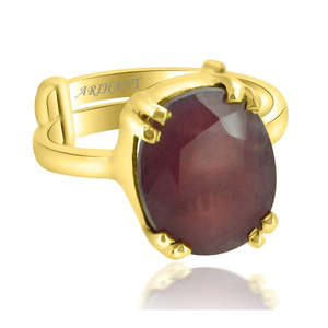 Anillo con Engaste de Prong de Panchdhatu, con Rubí Natural y Astrológico Certificado (Manik) de 3.25-12.25 Ratti, para Regalo - Product Image 1