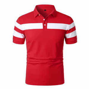 Ropa informal para hombre, camisetas polo de talla grande de algodón de alta calidad, transpirable a rayas, nuevo diseño de moda, camiseta Polo para hombre - Product Image 1