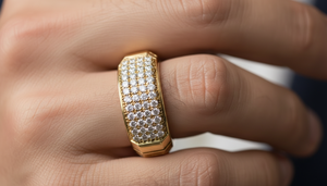 Anillo Nexus de Oro de 14K y Diamantes para Hombre - Product Image 6