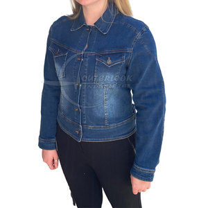 Chaquetas vaqueras de algodón para mujer, precio al por mayor, Chaquetas vaqueras informales rápidas de alta calidad en stock - Product Image 1