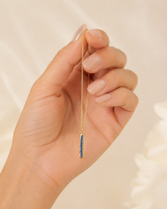 18K Gold Plated 925 Sterling Silver Reef Necklace – <b>Lapis</b> <b>Lazuli</b> Coastal Jewelry - Product Image 4