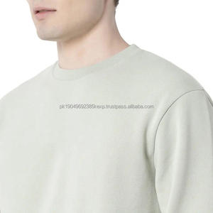 Vente chaude plaine coton polaire pull sweat impression personnalisée broderie col rond basics hommes sweats respirants - Product Image 4